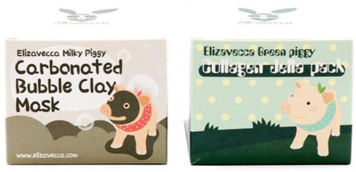 

Elizavecca Collagen Jella Pack 100g + Milky Piggy Bubble Clay Mask 100g (Total 2pcs)(100 g)
