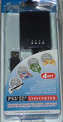 

BVG PS2 Controller Converter To PS3 & PC USB Converter Gaming Accessory Kit(Black, For PS3)