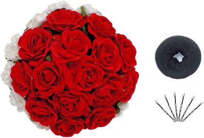 

Bueno Durga Puja And Wedding Use Flower Hair Accessories Gajra For Girls, Multicolor, Pack Of 1 Bun(Multicolor)
