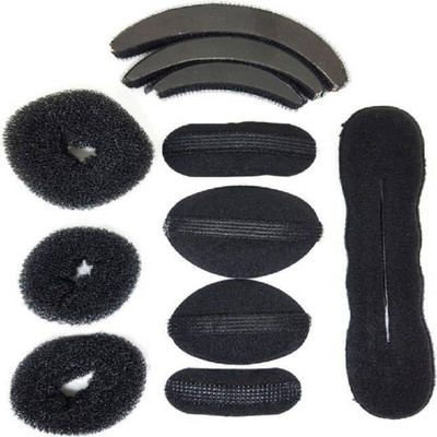 

NERR ™ Combo Of 11 pcs (3 Donut+ Hair Base+ Hair Puff set+ Tic-Tac Hair Base+1 Banana Donut), Hair Accessories Hair Accessory Set Hair Accessory Set (Black) Hair Accessory Set(Black)