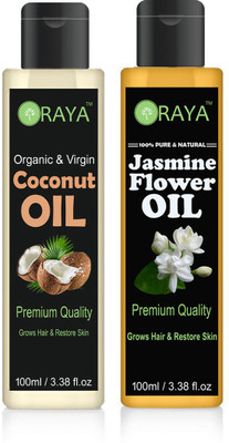 

ORAYA 100% Pure & Natural Organic Coconut Oil & Jasmine Hair Oil(200 ml)