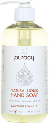 

Puracy Natural Liquid Hand Soap - Sulfate-Free - Plant-Based - Non-Toxic - Lavender & Vanilla 12 FL. OZ. PUMP(355 ml, Bottle)