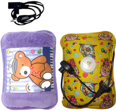 

OYD pack of 2 hot water bag for joint and body muscle pain (Multicolor) electric Velvet Fur electric 1 L Hot Water Bag(Multicolor)