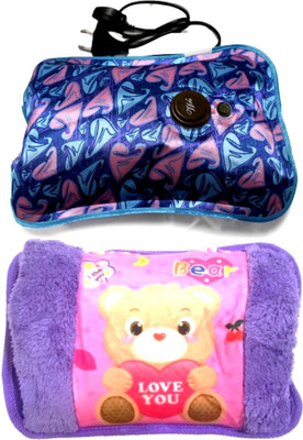 

OYD XT-100 Electric Heating Pad With Gel New Best Quality PACK OF 2 (Multicolor) Electric Fur and electric 1 L Hot Water Bag(Multicolor)