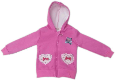 

Squnibee Full Sleeve Solid Baby Girl's Jacket, Pink