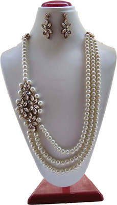 jpart Alloy White Jewellery Set(Pack of 1)