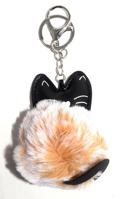 

Pankreeti pkt706 Cute Pompom Fluffy Cat Key Ring Key Chain