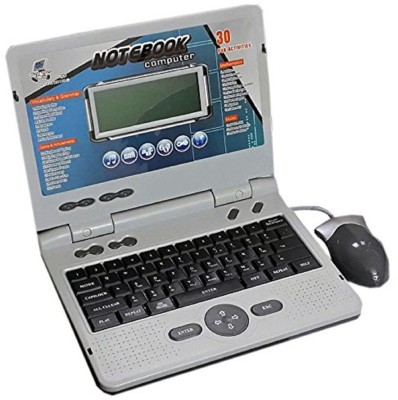 

mega shine multiuser Laptops & Tablets Notebook Computer 30 Activities & Games Including Mouse and Adopter For Kids(Blue)