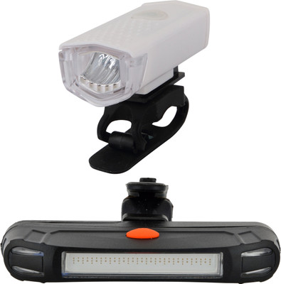 

Dark Horse Bicycle USB 3 Mode 300 LM Front Light & LED Tail Light LED Front Rear Light Combo(White)