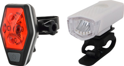 

Dark Horse Bicycle USB 3 Mode Front Light & 4 LED 7 Mode Tail Light LED Front Rear Light Combo(White)