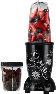 

Wonderchef Nutri-blend -Black-400 W, 400 Juicer Mixer Grinder(Black, 2 Jars)