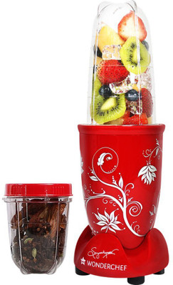 

Wonderchef Nutri-Blend 400-Watt Compact Blender Grinder 400 Juicer Mixer Grinder(Red, 2 Jars)