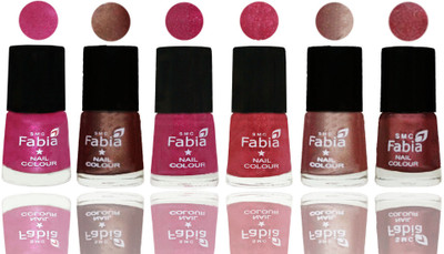 

FABIA Rich Toxic Free Perfection Shine Nail Polish Set of 6 (239201870) Pink-Light Coffee-Magenta-Shock Pink Light-Light Nude-Nude Pink(Pack of 6)
