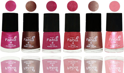 

FABIA Rich Toxic Free Perfection Shine Nail Polish Set of 6 (239201889) Pink-Light Coffee-Magenta-Shock Pink Light-Light Nude-Jerry Peach(Pack of 6)