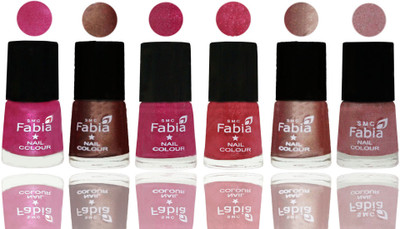 

FABIA Rich Toxic Free Perfection Shine Nail Polish Set of 6 (239201871) Pink-Light Coffee-Magenta-Shock Pink Light-Light Nude-Light pink(Pack of 6)
