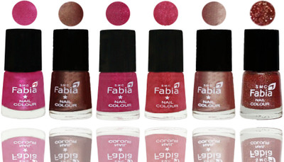 

FABIA Rich Toxic Free Perfection Shine Nail Polish Set of 6 (239201884) Pink-Light Coffee-Magenta-Shock Pink Light-Light Nude-Jerry Wine(Pack of 6)