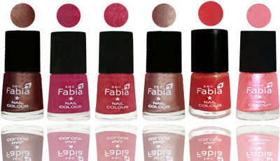 

FABIA Rich Toxic Free Perfection Shine Nail Polish Set of 6 (239201934) Light Coffee-Magenta-Shock Pink Light-Light Nude-Red Orange-Jerry Peach(Pack of 6)