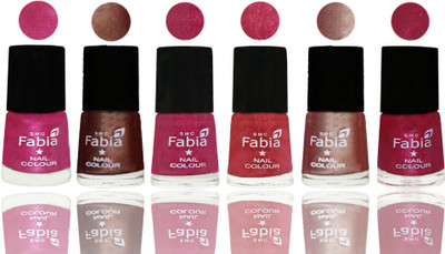 

FABIA Rich Toxic Free Perfection Shine Nail Polish Set of 6 (239201873) Pink-Light Coffee-Magenta-Shock Pink Light-Light Nude-Cherry Pink(Pack of 6)