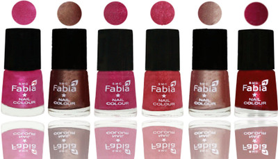 

FABIA Rich Toxic Free Perfection Shine Nail Polish Set of 6 (239201875) Pink-Light Coffee-Magenta-Shock Pink Light-Light Nude-Dark Magenta(Pack of 6)