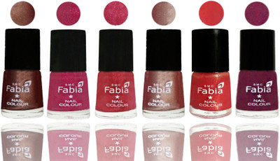 

FABIA Rich Toxic Free Perfection Shine Nail Polish Set of 6 (239201895) Light Coffee-Magenta-Shock Pink Light-Light Nude-Red Orange-Cherry Blossom(Pack of 6)