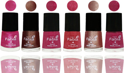 

FABIA Rich Toxic Free Perfection Shine Nail Polish Set of 6 (239201853) Pink-Light Coffee-Magenta-Shock Pink Light-Light Nude-Hot Magenta(Pack of 6)