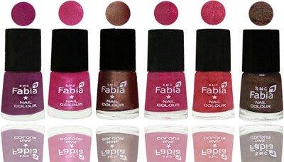 

FABIA Rich Toxic Free Perfection Shine Nail Polish Set of 6 (239201826) Shock Pink-Pink-Light Coffee-Magenta-Shock Pink Light-Dark Brown(Pack of 6)