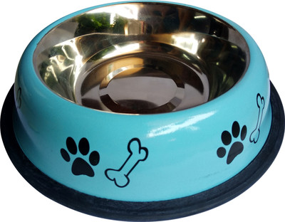 

S.Blaze Round Steel Pet Bowl(900 ml Blue)