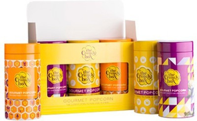 

THE CRUNCH BOX Pack of 6 Large Boxes 65 gms each - Cheese, Pizza, Peri Peri, Himalayan Salt, BBQ and Wasabi Popcorn(390 g, Pack of 6)