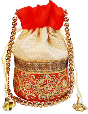 

Purpledip Rich Velvet & Jute Potli Bag (Clutch, Drawstring Purse, Evening Handbag) For Women Potli(Multicolor)