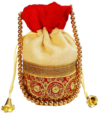 

Purpledip Rich Velvet & Jute Potli Bag (Clutch, Drawstring Purse, Evening Handbag) For Women Potli(Multicolor)