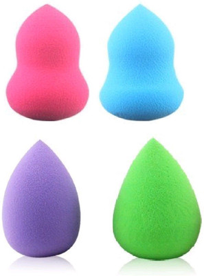 

sweetpea Imported Set of 4 Makeup Beauty Foundation Cream Powder Liquid Blender Spong Puff And Two Round And Square Shape Puff