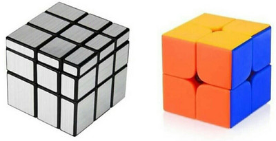 

zhomcollection Shengshou 3X3 mirror Slver And 2X2 Magic cube Pack Of 2(2 Pieces)