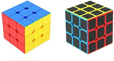 

zhomcollection High Speed Carbon And 3X3 magic Rubik Cube Pack Of 2(2 Pieces)