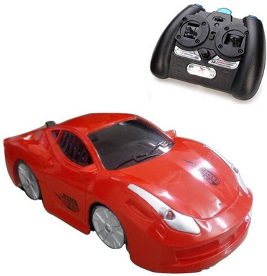

P17 collection Remote Control Wall Climber Zero Gravity Stunt Car Rechargeable With 360 degree Rotation & Lights-4 Channel(Red)