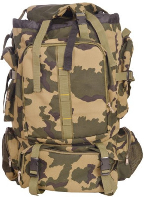 

FRONTIER Camoflouge Nylon Light Weight Heavy Duty Travel Backpack Rucksack - 45(Green)