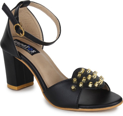Sapatos Women Black Heels Flipkart