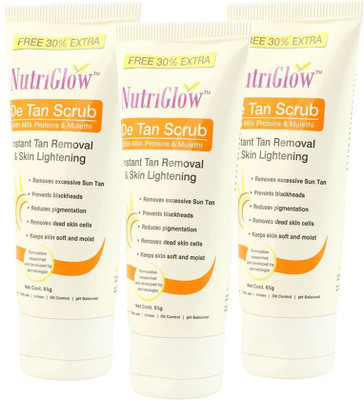 NutriGlow 3 De-tan scrub face pack Scrub(65 g)