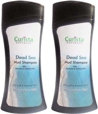 

Curista Naturals Dead Sea Mud Shampoo For Dry And Frizzy Hair Soft & Bouncy Hair (225 ML X 2)(450 ml)