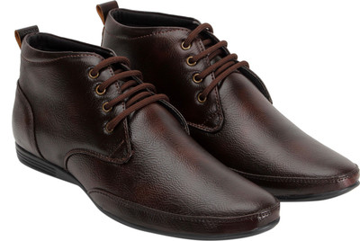 

Style Height High ankle office Shoes Derby For Men(Brown