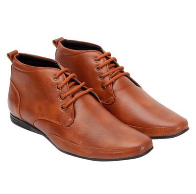 

Style Height High ankle office Shoes Derby For Men(Tan