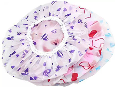 Sadvidhya Reusable Waterproof Elastic Eva Free-Size Bathroom Shower Caps - For Homes, Spas, Salons, Hair Treatment, Beauty Parlors (Set Of 3) Flipkart