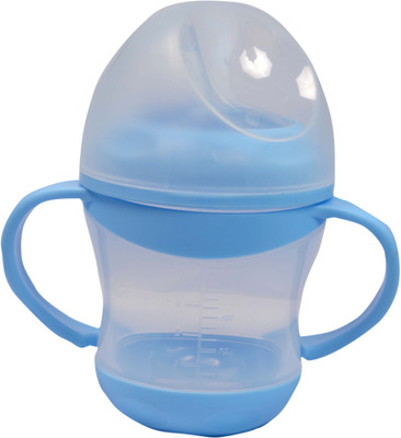 

Poddar Fashion Square Baby Cute Stylish Bpa Free Unbreakable Sippy Cup (Sipper Kids Mug) Hard Spout Infant PP Water/Juice Training Gravity Sipper Cup with Handles & Dust Free with Handel(Blue)