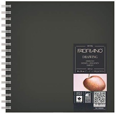 

Fabriano White Drawing Book Spiral Bound Squared Sketch Pad(White, 60 Sheets)