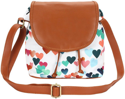 

Ayeshu Girls Casual White Canvas Sling Bag