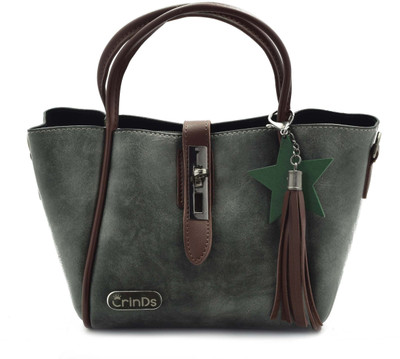 

Crinds Women Casual Grey Leatherette Satchel