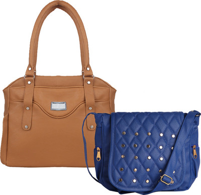 

Element Cart Women Casual, Evening/Party, Formal Brown, Blue PU Sling Bag, Blue;brown