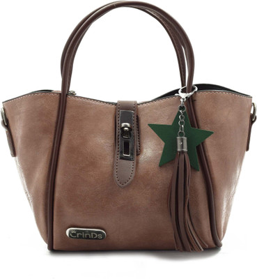 

Crinds Women Casual Pink Leatherette Satchel