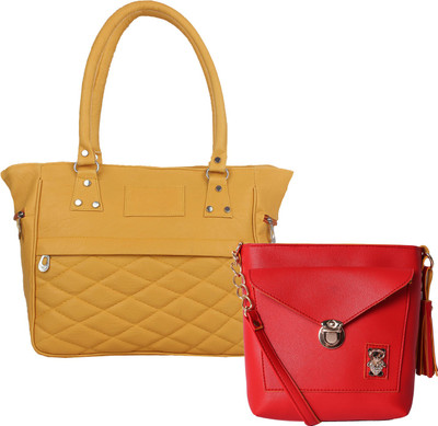 

Fillin Cart Women Casual, Evening/Party, Formal Beige, Red PU Sling Bag