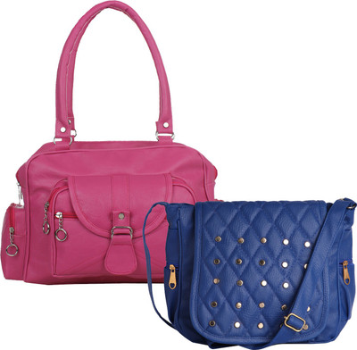 

Element Cart Women Casual, Evening/Party, Formal Pink, Blue PU Sling Bag, Blue;pink