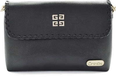 

Crinds Women Casual Black Leatherette Clutch